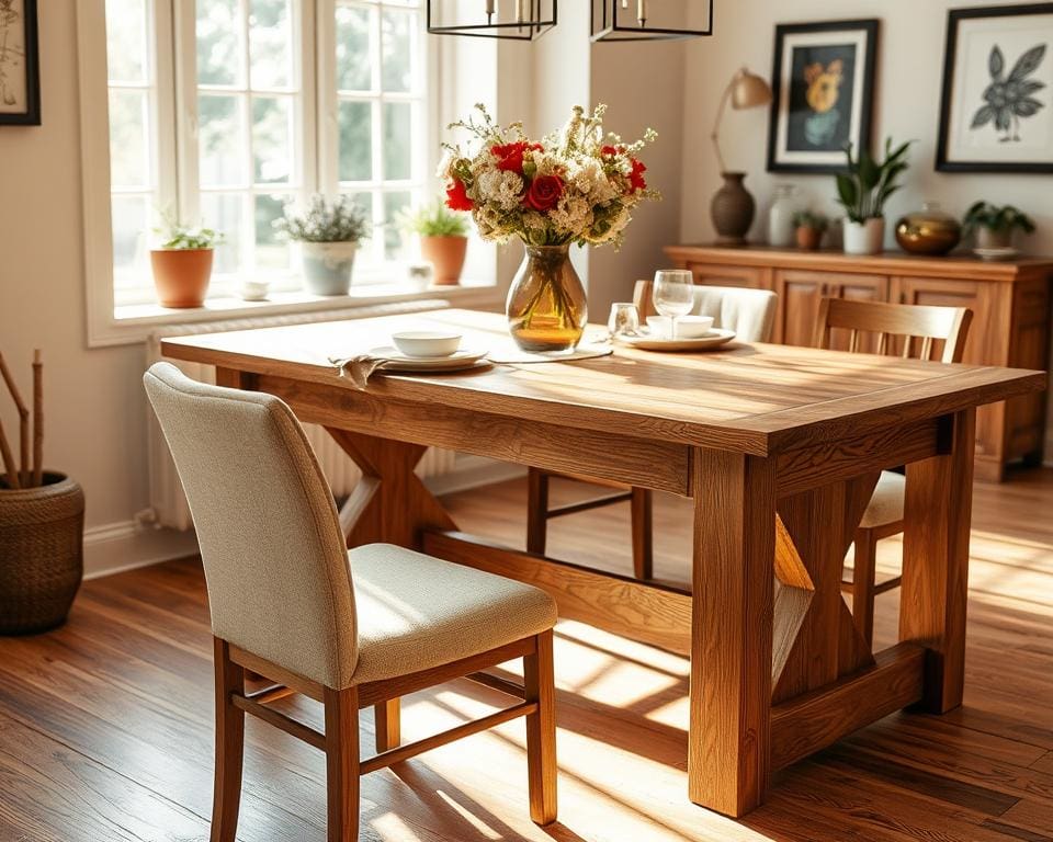 Is een eikenhouten eettafel een goede keuze?