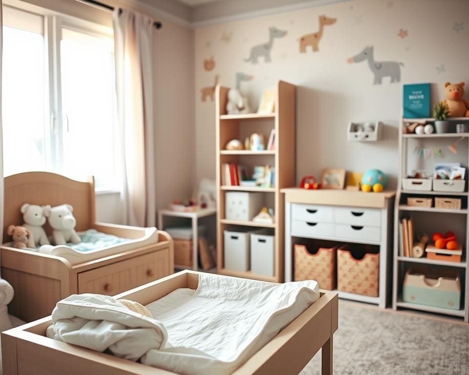 Praktische opbergoplossingen voor de babykamer